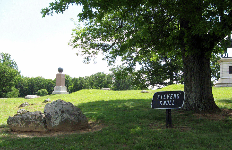 Stevens Knoll on the Gettysburg battlefield