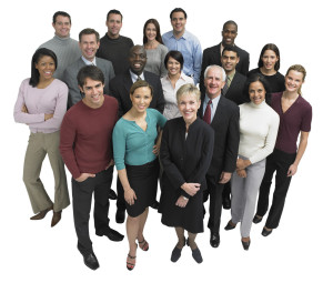Smiling Group of Professionals --- Image by © Royalty-Free/Corbis