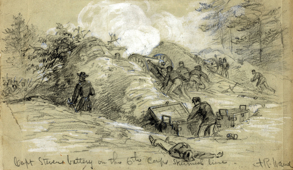 Capt. Stevens's Battery on the 6th Corps. skirmish line